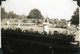 Hatley Park, Italian Garden from north west looking south