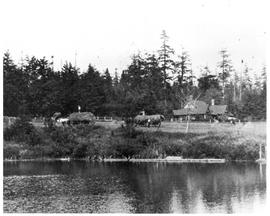 Roland Stuart's Hatley Park home from the pond