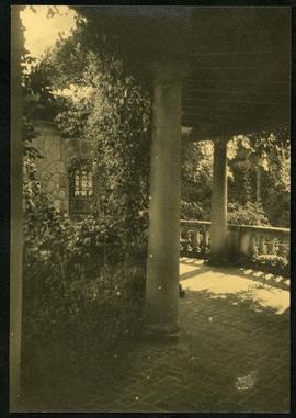 Under the loggia, Italian garden, Hatley Park