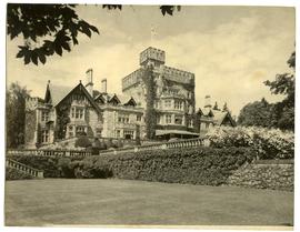 Hatley castle from South west, from the croquet lawn