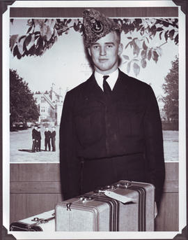 publicity photo for cadet's hometown newspaper