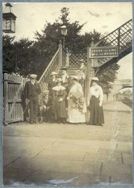 group by a bridge at Milnthorpe railway station