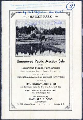 Maynard Auction Catalogue