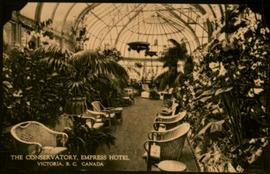 Postcard of Empress Hotel Conservatory, Victoria, BC Canada