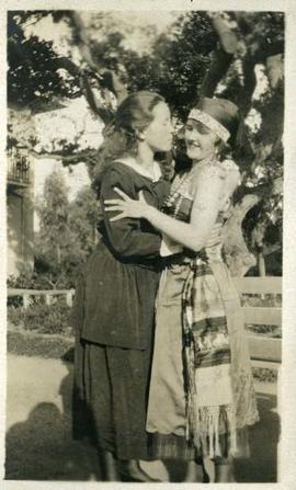 Gertie and Anne embracing