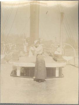 woman on deck of the Thistle