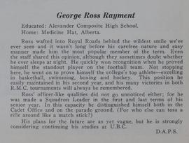 Rayment Log Book excerpt, 1953