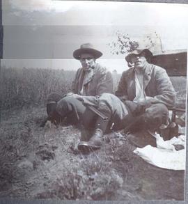 Lt. Arthur Bromley and an unidentified man out hunting