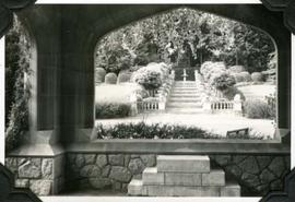 Hatley Park Neptune Staircase, from under port-cochere