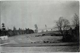 Ground for Italian garden and croquet lawn being prepared. Looking southeast