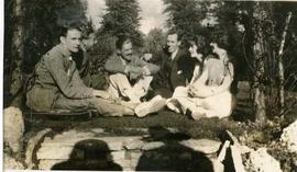 group seated outdoors