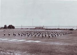 calesthenics on lower field 