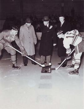 Hibbard cup 1963 hockey puck drop