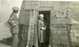 Edward, Dola and Muriel at bunker remains, Vimy