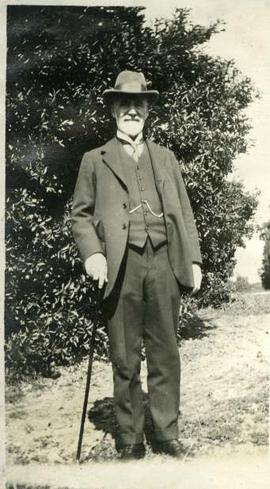 James Dunsmuir with a cane