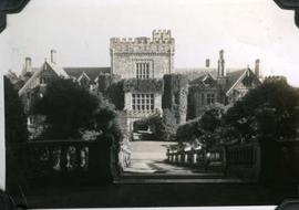 Hatley Castle from the north, top of Neptune Steps