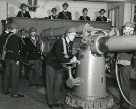 RCNC cadets training in simulated ship's bridge